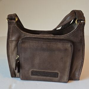 Fossil Brown Leather Shoulder Bag